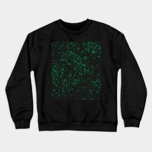 Paint Splatter, Green and Black Crewneck Sweatshirt